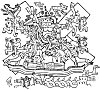 THE CRUCIFIXION OF QUETZALCOATL.<br> (From the Codex Borgianus.)