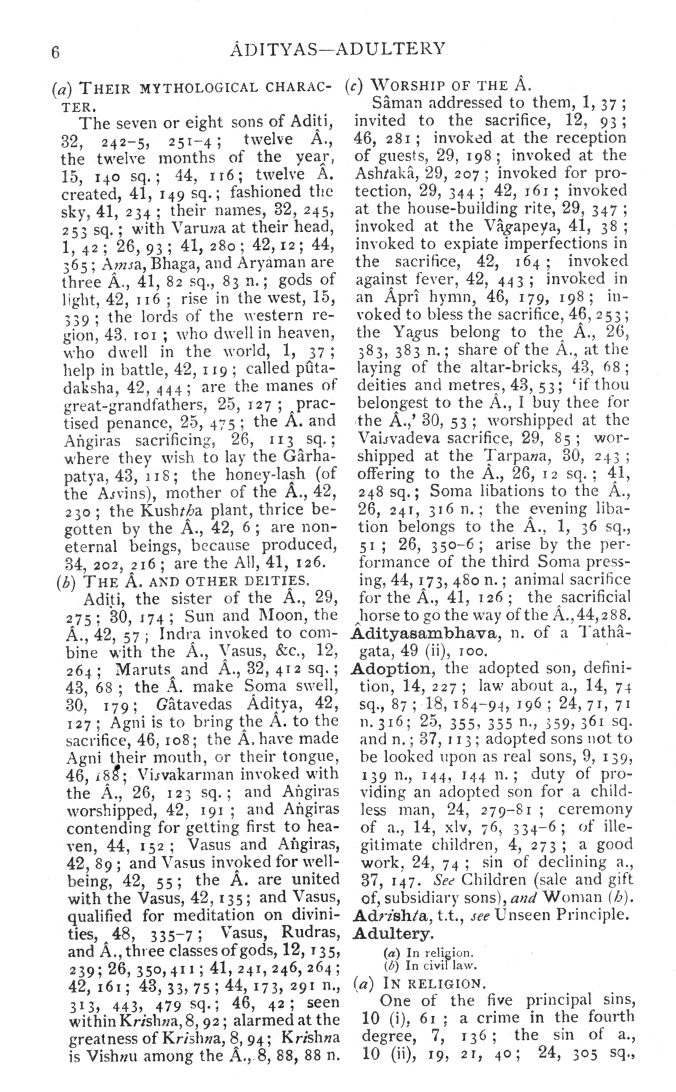 Page 6. &Acirc;dityas—Adultery