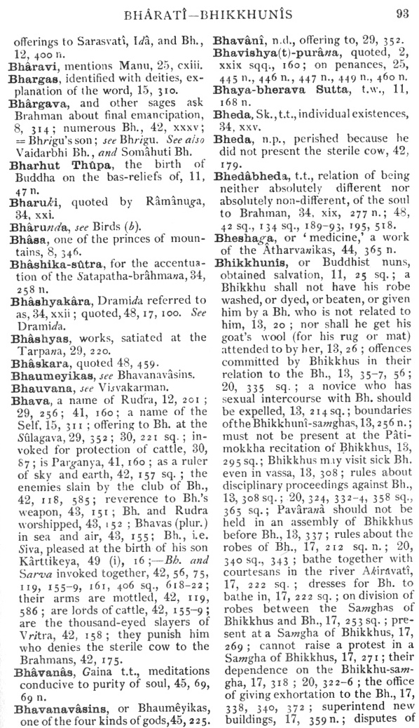 Page 93. Bharat&icirc;—Bhikkhun&icirc;s