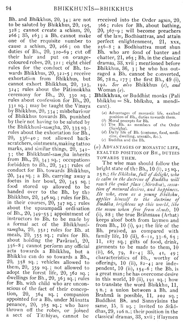 Page 94. Bhikkhun&icirc;s—Bhikkhus