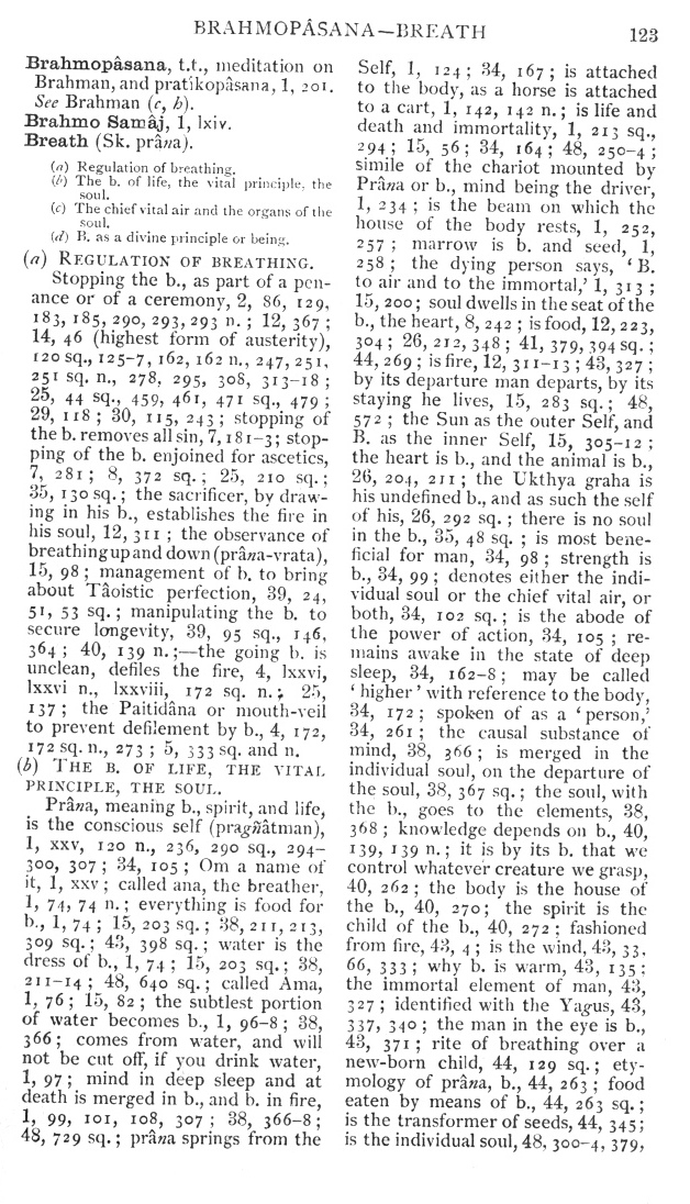 Page 123. Brahmop&acirc;sana—Breath