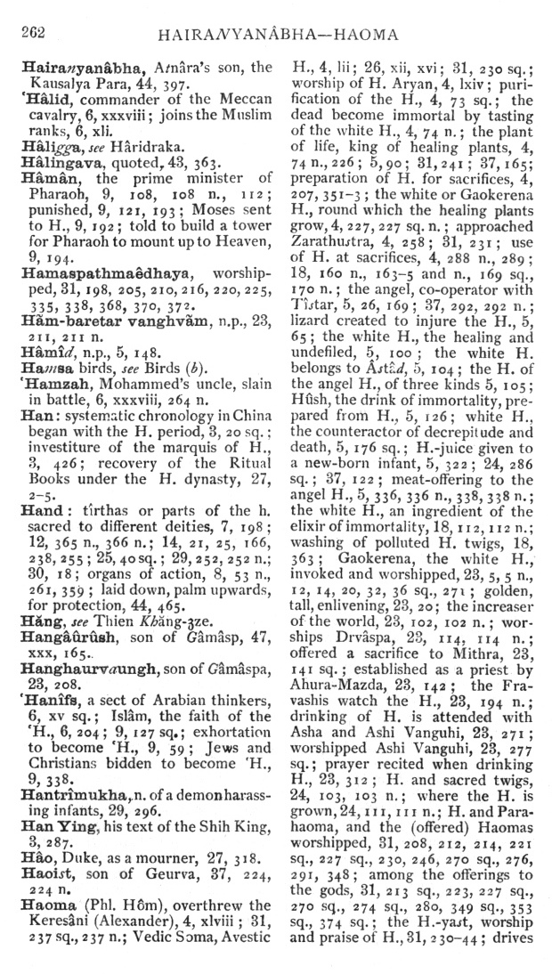 Page 262. Hairanyan&acirc;bha—Haoma