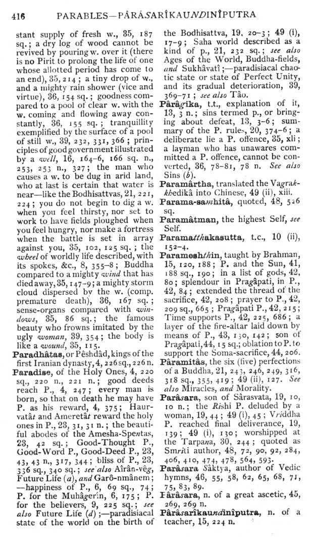 Page 416. Parables—P&acirc;r&acirc;sar&icirc;kaundin&icirc;putra