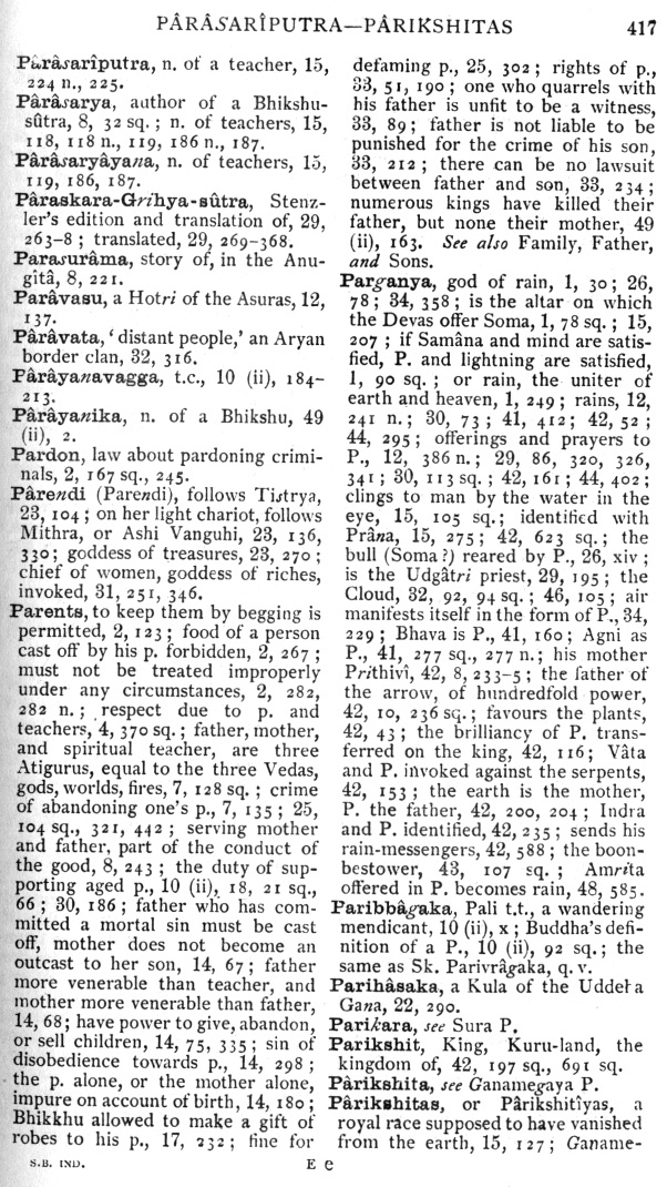 Page 417. P&acirc;rasar&icirc;putra—P&acirc;rikshitas